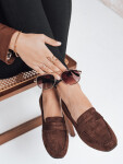 Dámské semišové hnědé mokasíny FashionStreet ZY1175 38