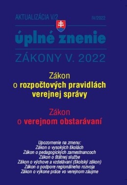 Aktualizácia V/2 2022 štátna služba, informačné technológie verejnej správy
