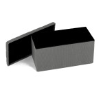 Taburet s úložným prostorem, šedá, manšestrová látka, TAB-472 GREY6