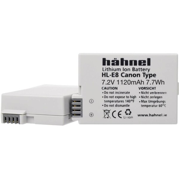 Hähnel Fototechnik HL-E8 akumulátor do kamery Náhrada za orig. akumulátor LP-E8 7.2 V 1120 mAh