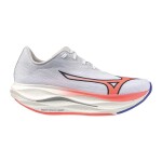 Mizuno dámská běžecká obuv Wave Rebellion Flash 3 White/Striking Coral/Iris Bloo