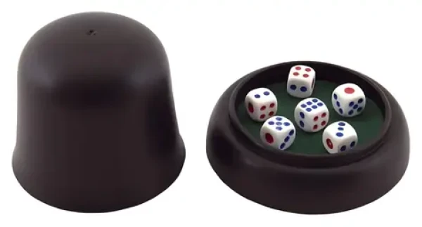 TEDDIES Hrací kostky s kalíškem 6 ks