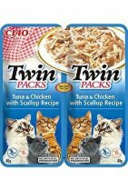 Churu Cat Twin Packs Tuna&Chick & Scallop in Broth 80g