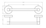 HOPA - Držák ručníků magnetický, chrom - Barva - Chrom, Rozměr A - 26 cm KDBE104104262