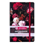 Skicák v pevné vazbě Flowers (13x21cm, 140g/m2)