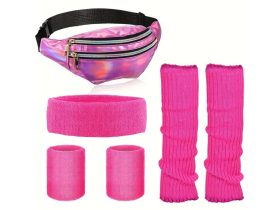 Dovoz Sada retro 80. léta party růžová