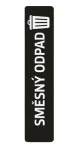 Alda Samolepka pro odpadkový koš TITAN směsný černá / Samolepka / 17 x 95 cm
