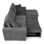 Rohová pohovka, šedá, látka, ASB-C3990 GREY2