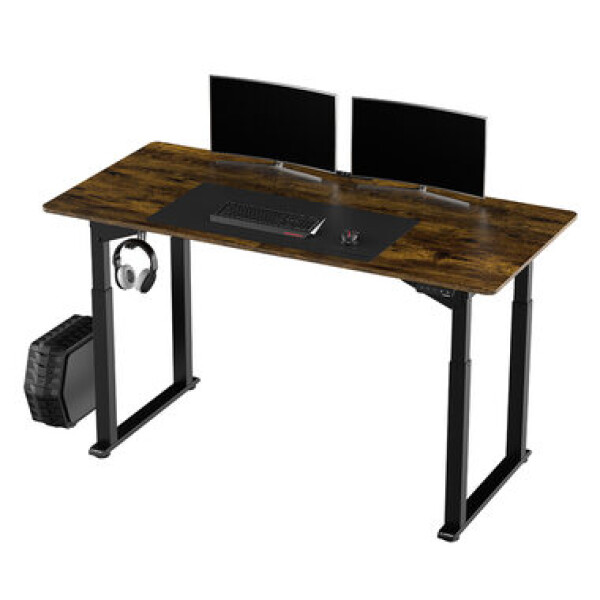 ULTRADESK Uplift hnědá / Herní stůl / 160 x 75 x 74 - 116 cm / nastavitelná výška (UDESK-UP-OODE)