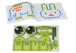 Mamido Edukativní magnetická tabule Dino puzzle zelená s korálky