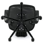 Kancelářská židle, šedá síťovina, černý plast, kolečka na tvrdé podlahy