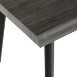 Stůl konferenční, 120x60x55 cm, MDF deska, dekor šedý dub, kov, černý lak