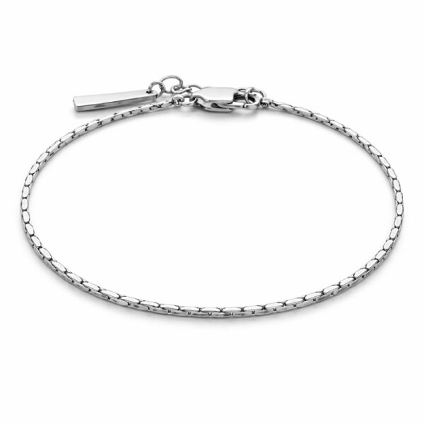 Pánský náramek Tobias - ocelový řetízek, chirurgická ocel, Stříbrná 15 cm + 2 cm (prodloužení)