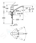 GROHE - Euroeco Special Páková dřezová baterie, chrom 32787000