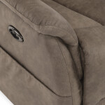 Polohovací křeslo, elektrické zabudované ovládání, hnědá, látka vintage, TV-Q8575 BR3