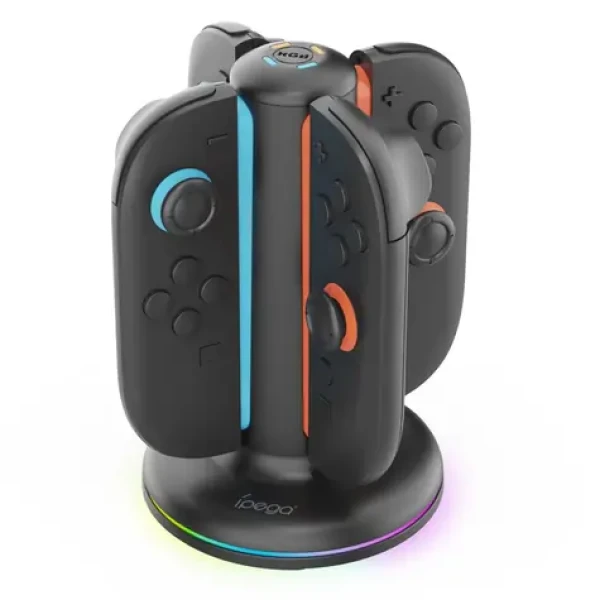 IPega SW2052 černá / Nabíjecí stanice / JoyCon / Nintendo Switch 2 / RGB / 4 sloty (6974363712457)