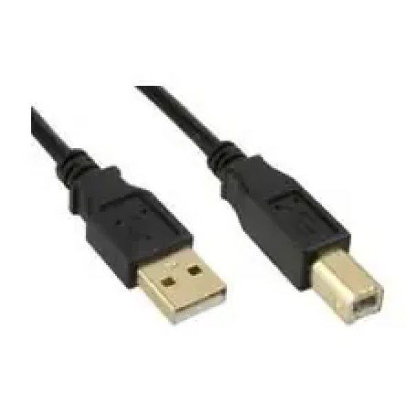 MicroConnect kabel USB2.0 A (M) - USB2.0 B (M) 5m černá / 480Mbit/s / pozlacené konektory (USBAB5G)