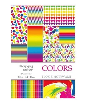 Happy Color Colors sada barevných papírů s motivy A4 80 g 15 listů