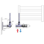 SAPHO - MONO ONE připojovací sada ventilů termostatická jednobodová, pravá, rozteč 40, nerez mat CP2550S