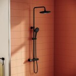 Sprchový systém VITRA s termostatickou baterií černá mat A4720536EXP A4720536EXP