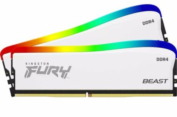 Kingston FURY Beast RGB SE 32GB (2x 16GB) DDR4 3200MHz bílá / CL16 / DIMM / 1.35V / Non-ECC / Un-Registered (KF432C16BWAK2/32)