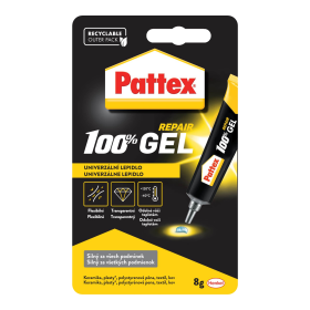 Univerzální gelové lepidlo Pattex - 100% gel 8 g, transparentní