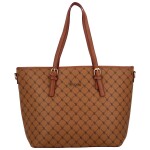 Trendová dámská koženková kabelka přes rameno Laila, světle hnědá