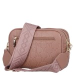 Stylová dámská koženková crossbody kabelka Fana, růžová