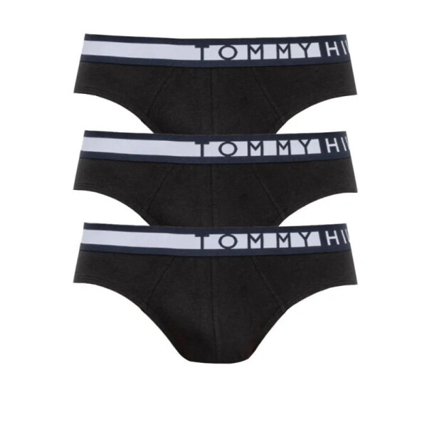 Pánské slipy 3PACK UM0UM01227 Černá s bílou - Tommy Hilfiger černá s bílou S/M