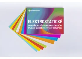 Symbio Symbionotes červené / Elektrostatický poznámkový bloček / 70x100 mm / 100 listů