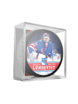 Inglasco / Sherwood Puk Henrik Lundqvist #30 New York Rangers Retirement Souvenir Hockey Puck In Cube