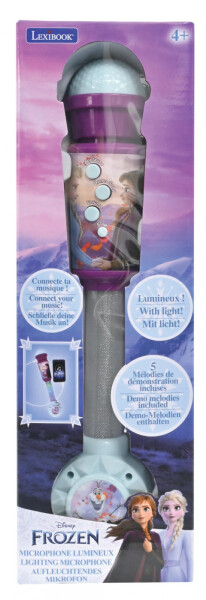 Lexibook svítící trendy mikrofon Frozen s melodiemi - Alltoys Lexibook