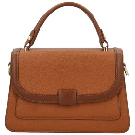 Módní dámská koženková kabelka do ruky Andresa, hnědá