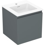 MEXEN/S - Orio koupelnová skříňka 45 cm s umyvadlem Otis, 1 šuplík, grafit mat/bílá mat 91A10-04547-1-BF66-W18M01