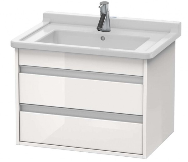 DURAVIT - Ketho Umyvadlová skříňka 48x65x46 cm, 2 zásuvky, lesklá bílá KT664302222