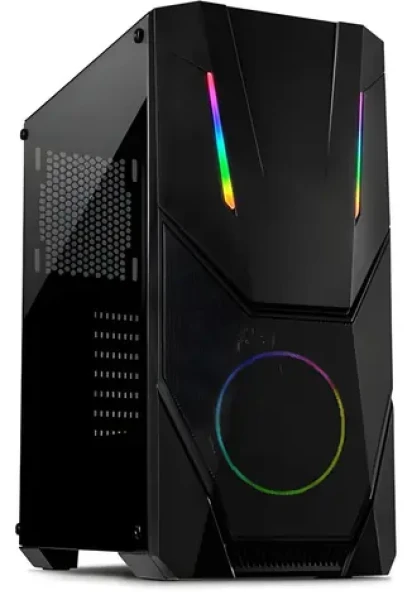 Inter-Tech IT-3303 Hornet černá / Skříň / ATX / průhledná bočnice / 1x 120mm ARGB / bez zdroje (88881340)