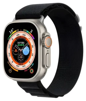 Devia Deluxe Sport 5 černá / Řemínek pro Apple Watch 44/45/49mm / Nylonový / Nastavitelný (6938595381836)