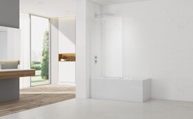 Vanová zástěna SAT Walk-In Xmotion 150x117,5 cm bílá SATWIXMVZ150B SATWIXMVZ150B