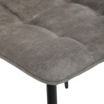 Židle jídelní, šedá látka cowboy, nohy černý kov