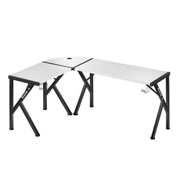 Prostorný rohový stůl HERO 6.3 v bílé barvě