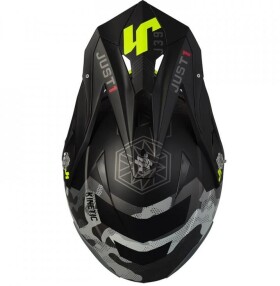 Kšilt Just1 J39 Kinetic camo/fluo žluto/červeno/černý Extra Sleva - uni