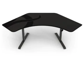 AROZZI ARENA ANGELO Gun Metal / Herní stůl / rohový/ kovově šedý / D:225cm / Š:102cm / V:71cm-81cm (ARENA-ANGELO-GM)