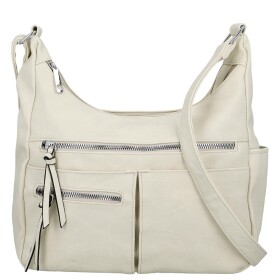 Stylová dámská koženková crossbody kabelka Timea, béžová