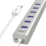 Unitek USB Hub 7-Port / Rozbočovač / 7× USB-A 3.0 / 5 Gbps / BC 1.2 / s napájecím adaptérem (Y-3090)