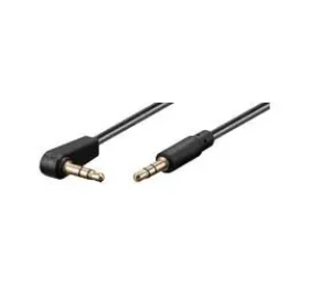 MicroConnect Slim audio kabel 3-pin Jack 3.5mm 90° úhel - Jack 3.5mm 1m černá (AUDLL1A)