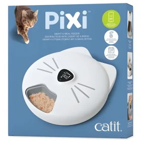 Catit Pixi Smart bílá / Automatický dávkovač krmení / 6 dávek denně / Wi-Fi / LCD displej / 1,02 l (103-43754)