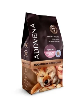 ADDVENA Boosted by Superfoods Junior Beef / Kompletní krmivo pro psy / bez obilovin / střední a velká plemena / 10 kg