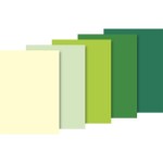 HEYDA Sada hedvábných papírů 50 x 70 cm - zelenožlutý mix