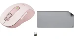 Logitech M650 růžová + Studio Series Mid Grey / Bezdrátová myš + podložka / 2.4 GHz / Bluetooth / 1x AA