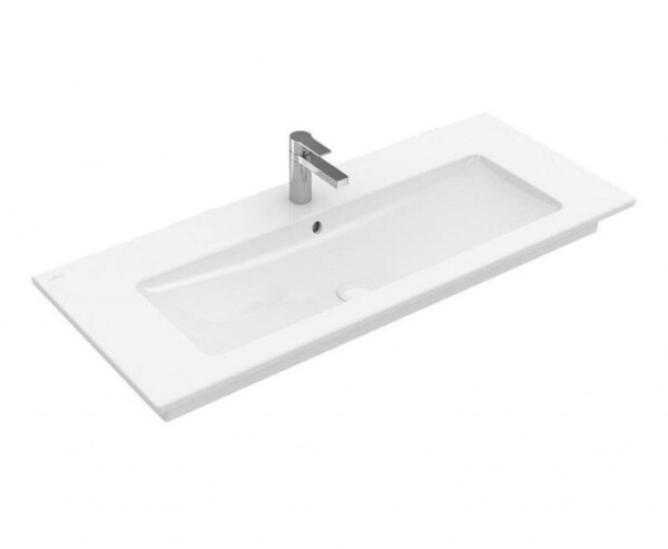 VILLEROY & BOCH - Venticello Umyvadlo nábytkové 120x50 cm, s přepadem, otvor pro baterii, CeramicPlus, alpská bílá 4104CLR1